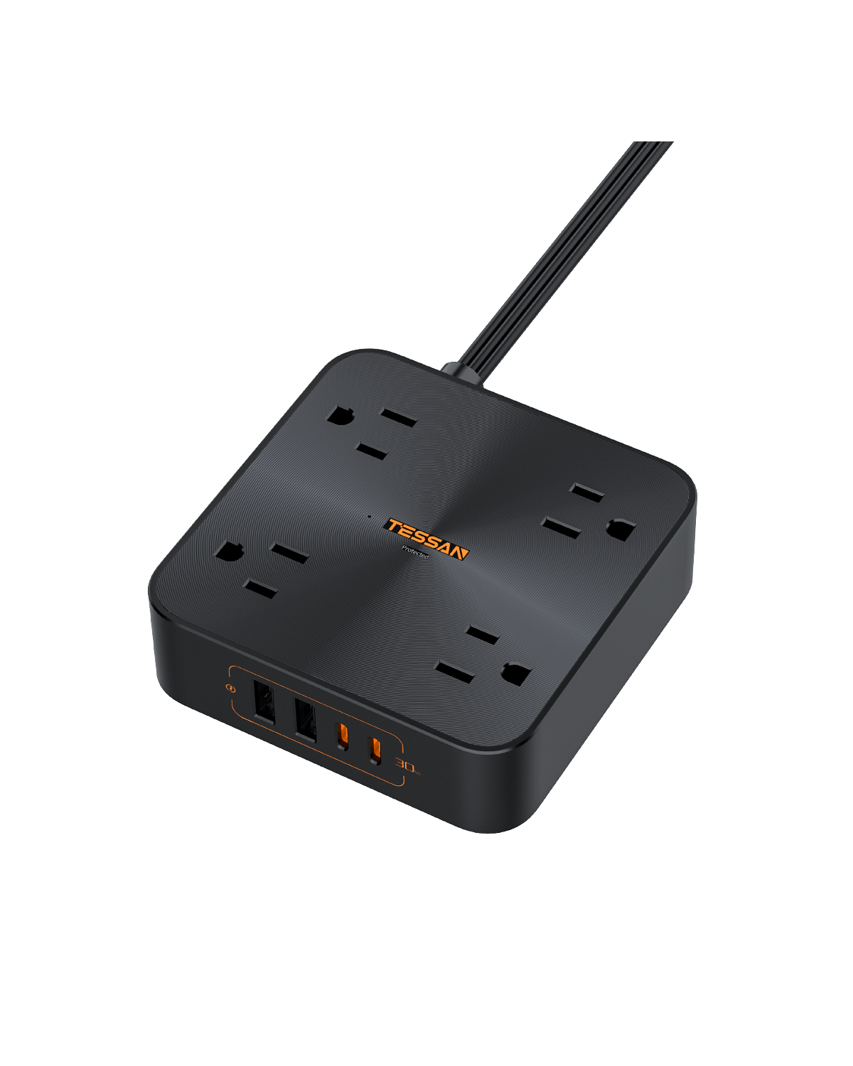 FlushCharge Pro Flat Plug Power Strip