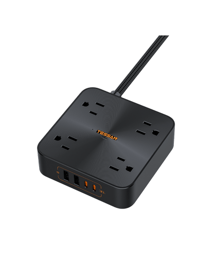FlushCharge Pro Flat Plug Power Strip