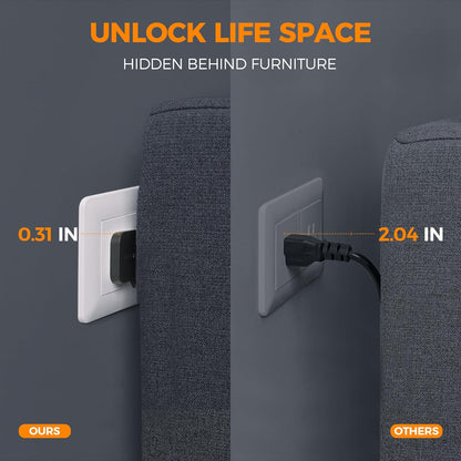 FlushCharge Pro Flat Plug Power Strip