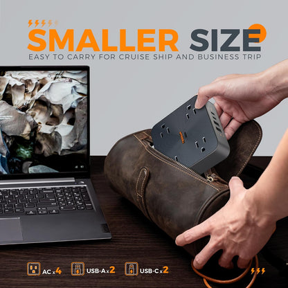 FlushCharge Pro Flat Plug Power Strip