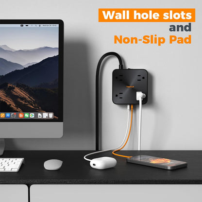 FlushCharge Pro Flat Plug Power Strip
