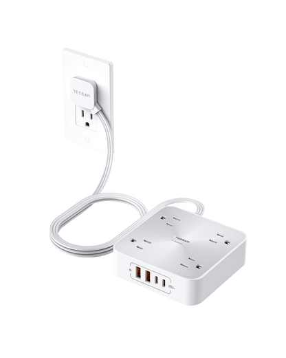 FlushCharge Pro Flat Plug Power Strip